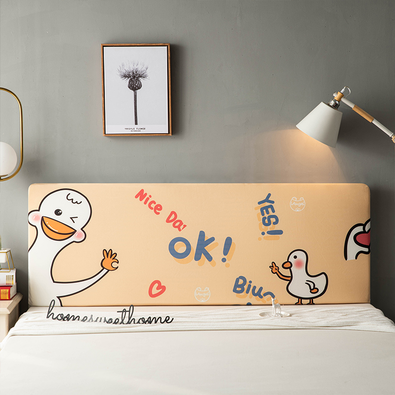 海绵床头靠垫床上靠枕软包床靠背罩网红弹力全包床头套罩可拆洗