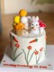 田园风兔宝宝周岁蛋糕装 饰可爱萝卜小兔子摆件满月百天生日装 扮