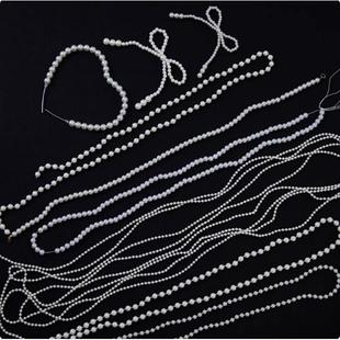 饰摆件妈妈节日生日珍珠项链珍珠串插件 母亲节珍珠蝴蝶结蛋糕装