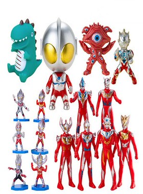 网红卡通英雄超人打怪兽蛋糕装饰品摆件儿童节宝宝生日甜品台布置