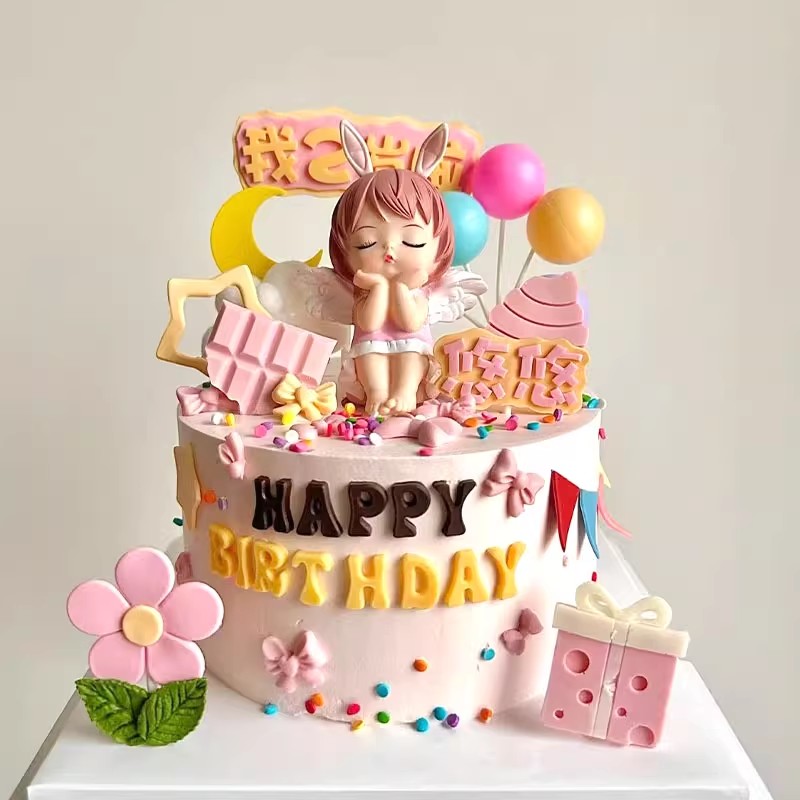 可爱女孩安妮公主蛋糕城堡云朵插件冰淇糖果模具装饰装扮烘焙用品