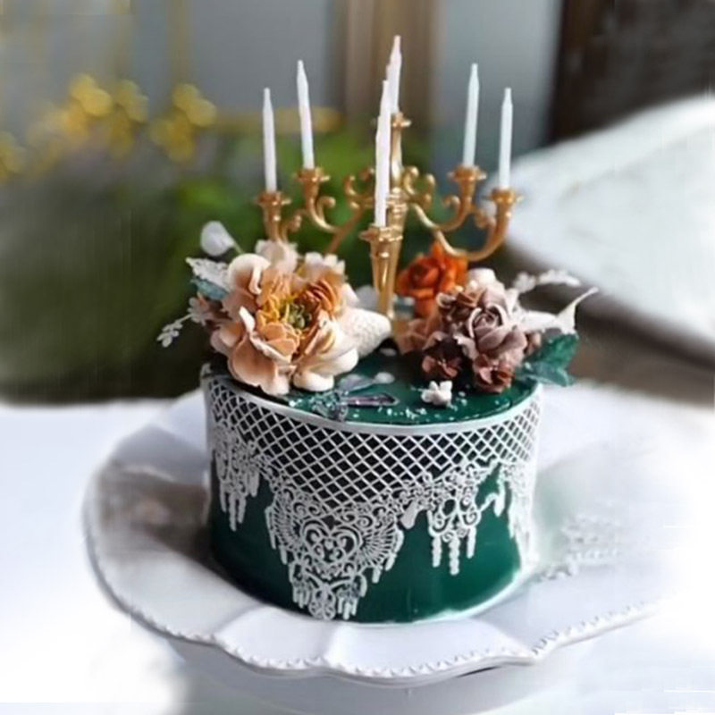 蛋糕蕾丝围边装饰镂空复古生日蛋糕裱花裙烘焙蛋糕甜品台装扮用品