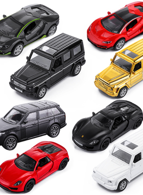 黑色合金汽车模型蛋糕装饰摆件插件跑车G63越野车回力男神过生日