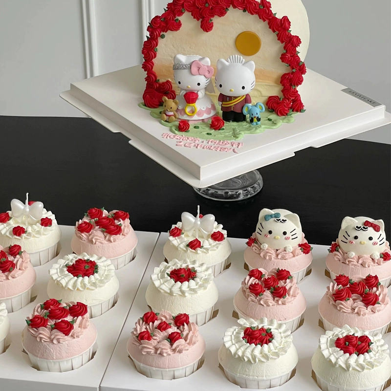 创意卡通KT猫摆件新婚结婚订婚情侣纪念日甜品蛋糕装饰纸杯蛋糕,节庆用品/礼品,节日装扮用品,淘宝优惠券,粉丝福利购,淘宝优惠卷