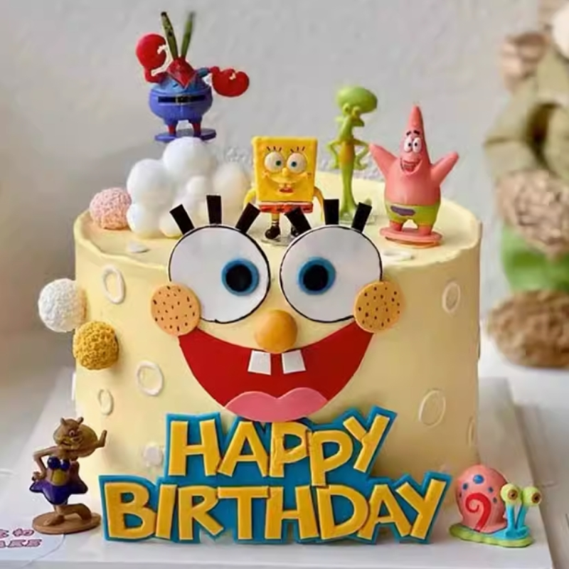 海绵宝宝蛋糕装饰摆件派大星蟹老大章鱼哥公仔儿童生日装扮,节庆用品/礼品,节日装扮用品,淘宝优惠券,粉丝福利购,淘宝优惠卷