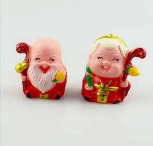 饰塑料寿星寿公寿婆老人做寿生日寿星公寿桃蛋糕玩具 生日蛋糕装