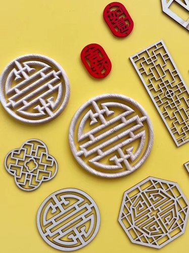 新中式国风蛋糕装饰摆件