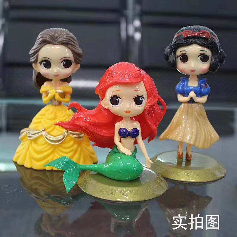 生日蛋糕装饰摆件美人鱼贝尔公主大头公主索菲亚公主烘焙装饰
