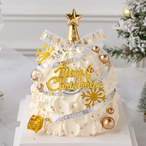 蛋糕装饰圣诞节装扮铃铛礼包