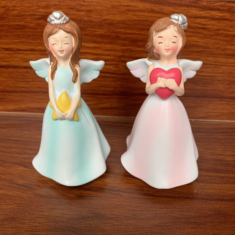 创意卡通捧星捧心天使小仙女小公主小姑娘生日蛋糕装饰摆件烘培