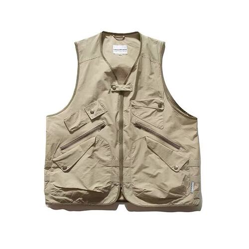 2025新款日系工装马甲男秋季潮牌户外多口袋无袖背心外套坎肩马夹