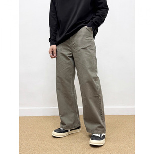 灰绿色S到3XL外贸休闲裤 N136 批45网图366水洗做旧直筒工装 新款