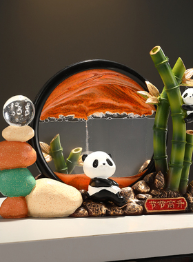 客厅流沙画摆件树脂祝福新中式