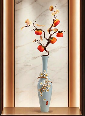 轻奢高档陶瓷花瓶摆件