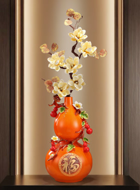 葫芦花瓶摆件招财镇宅装饰工艺品