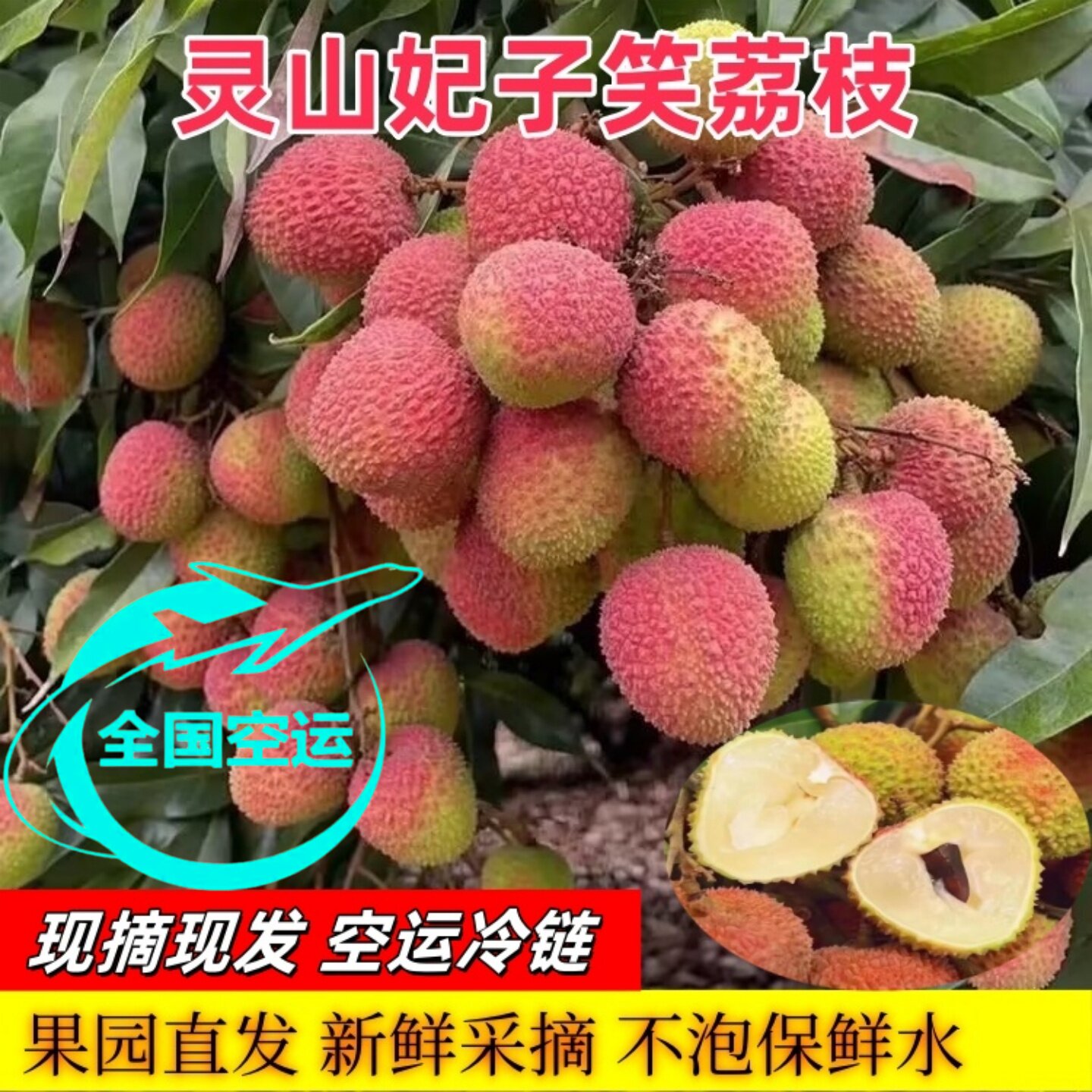 广西灵山桂味荔枝新鲜当季水果现摘现发小核荔枝白糖包罂妃子邮笑