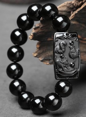 2025蛇年三合通宝神将吉祥宏手链转运珠手串化泰岁生肖蛇猴猪虎