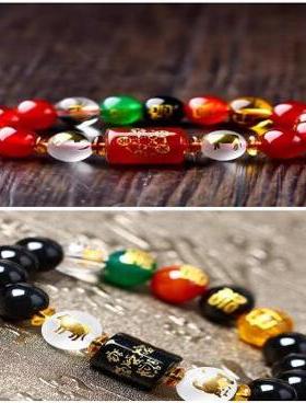 天然黑胆石手链圆珠单珠