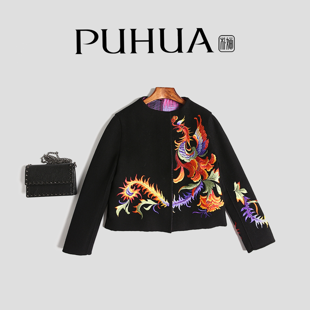 【PUHUA-朴婳】女装大衣 毛呢外套