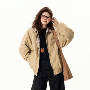 男女外贸外套夹克高街风vibe春秋季飞行员潮新款复古夹克同款美式