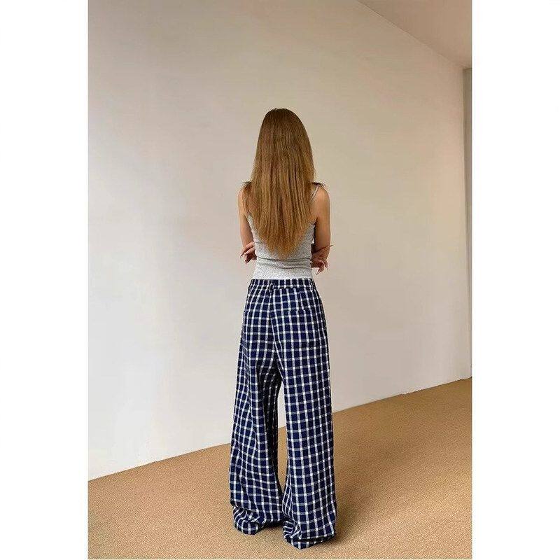 阔腿裤2025女遛弯慵懒夏季通勤新款薄款小个子简约冰丝风高腰休闲