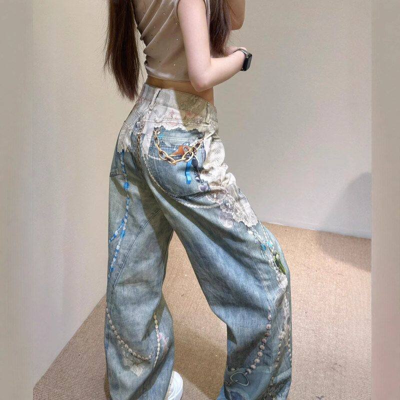 打印夏季长裤2026批发男女蕾丝