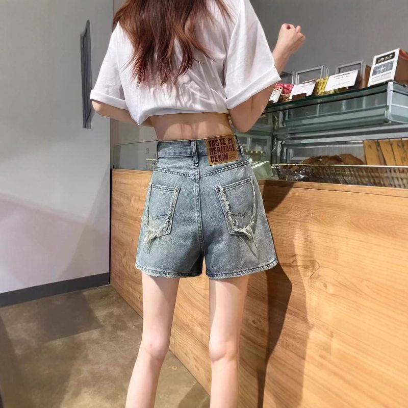 大码夏季牛仔短裤年mm2025复古