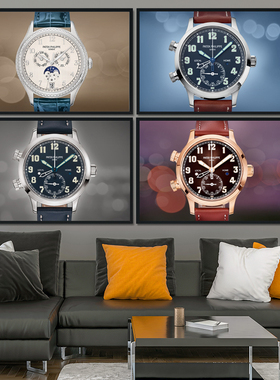 百达翡丽海报广告挂画奢侈品钟表店表行壁画轻奢精致时尚装饰画