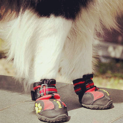 大型犬狗狗鞋子宠物金毛大狗鞋户外雨鞋防水防滑鞋子耐磨 4只