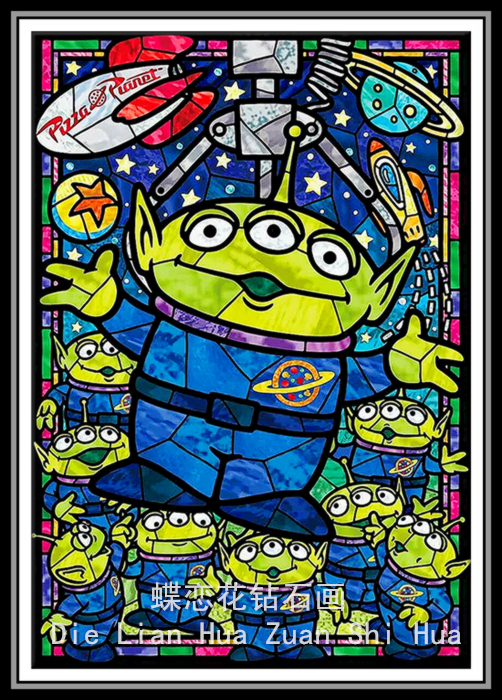 diy立体满钻贴钻画卡通动画玩具总动员三眼仔钻石画点钻十字绣