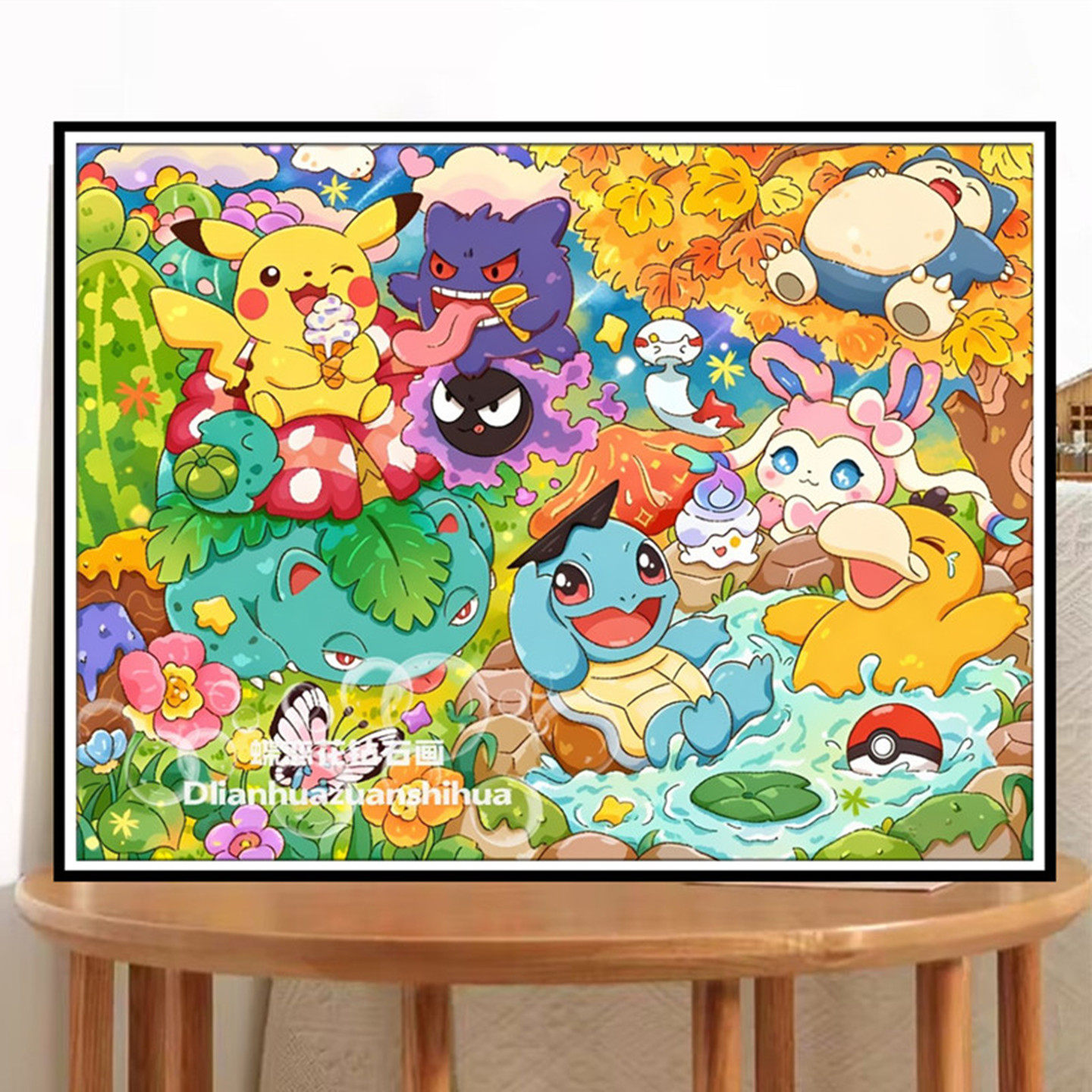 diy钻石画方钻手工贴钻画满绣自绣十字绣宠物小精灵宝可梦皮卡丘