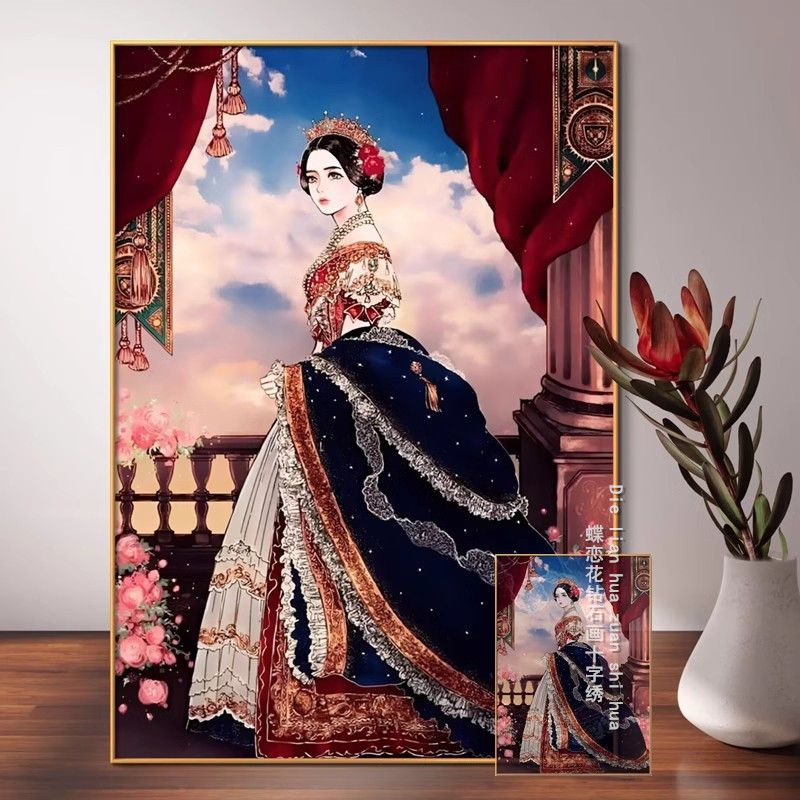 欧式女王公主钻石画方钻十字绣