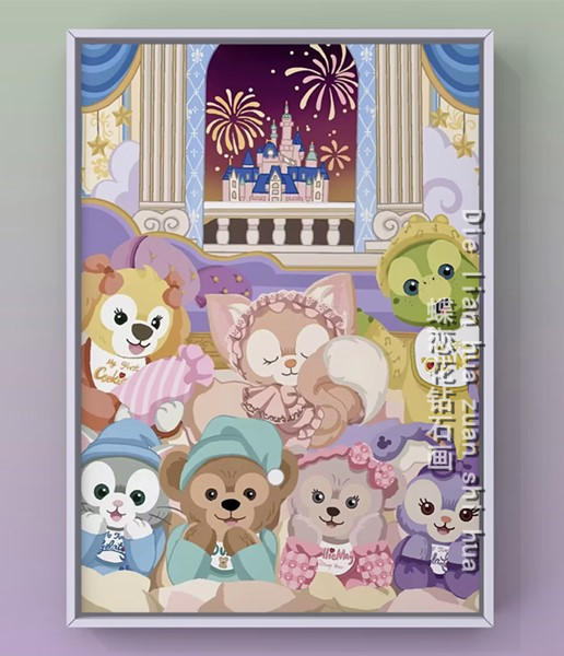 达菲熊玲娜贝儿星黛露钻石画方钻