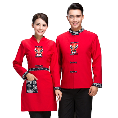 火锅店服务员中式工作服加厚