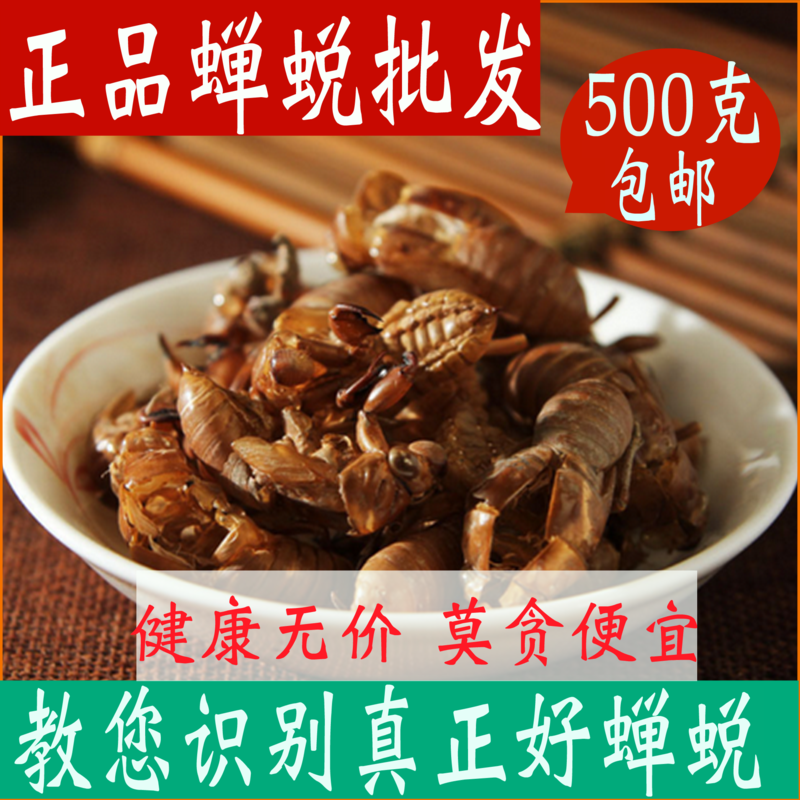 蝉蜕500g包邮金蝉衣中药材正品知了皮粉蝉壳粉爬了猴壳中草药店铺