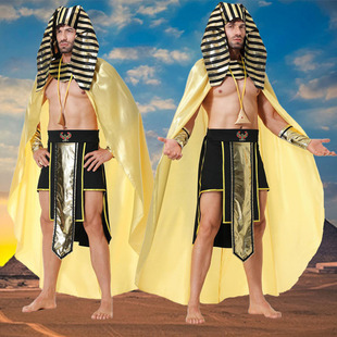 全套 成人埃及法老角色扮演服cosplay舞台服装 WISH新款 万圣节男士