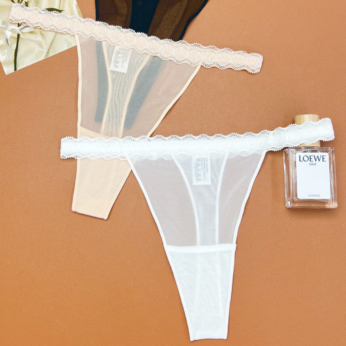新款夏季薄款性感诱人女士透明小内内网纱裸感低腰透气三角女内裤