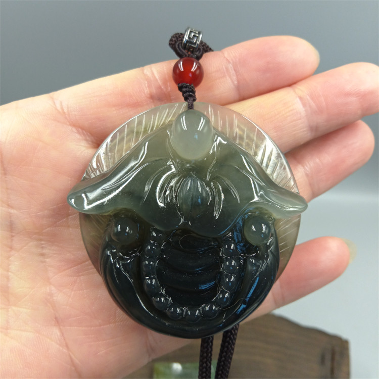 天然玉石 岫玉 岫岩玉 水墨丹青 吊坠挂件 项链 毛衣链 悟道