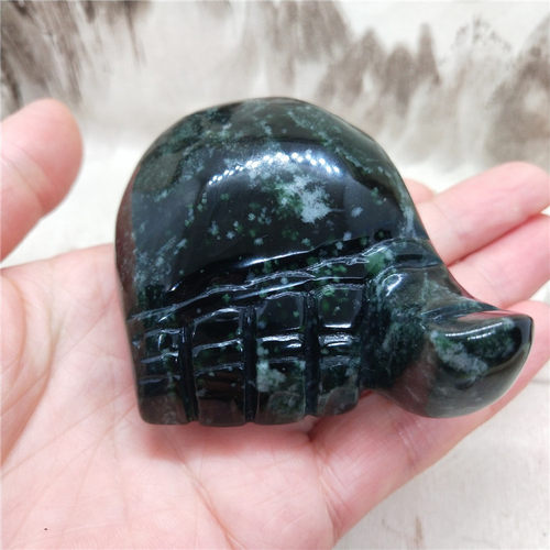 天然玉石 岫玉岫岩玉甲翠 手把件 手玩件原石 手把石 把玩件 脚丫