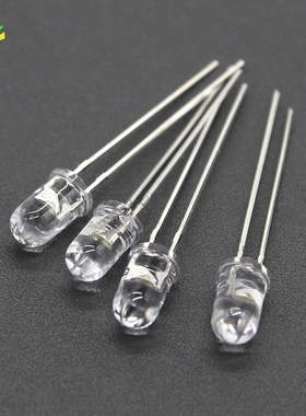 5mmLED 模型车灯 建筑模型配件 夜灯彩色灯光 暖白冷白光led 10只