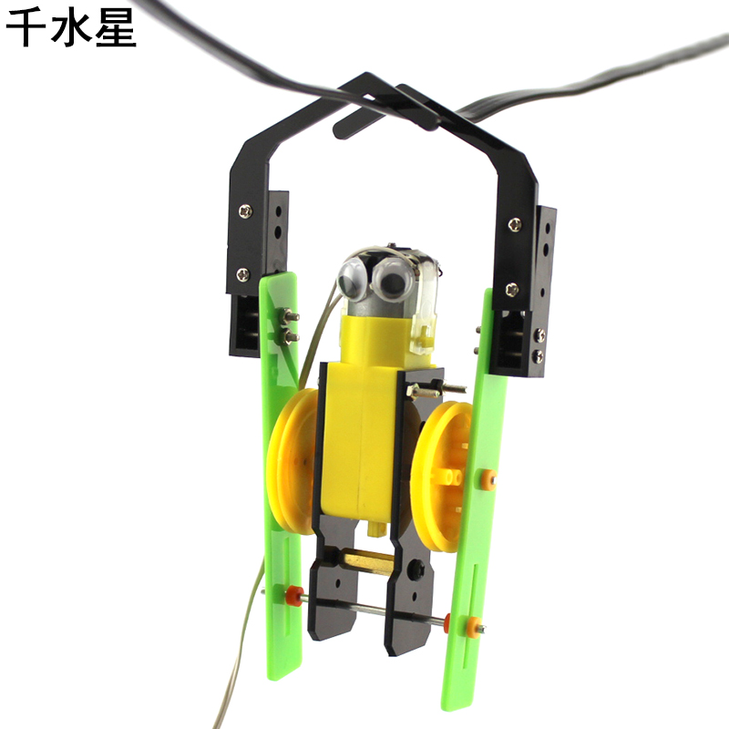线控小爬虫diy机器猴子爬绳科学电动机器人实验手工模型作业材料