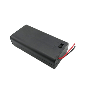 5号2节塑料电池盒 3v带开关带线透明电池盒子diy手工制作材料模型