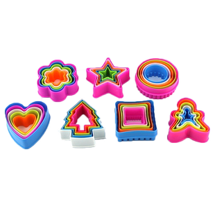 软陶泥模具模型圆心花形五角星方形diy切模 太空沙粘土异型模具