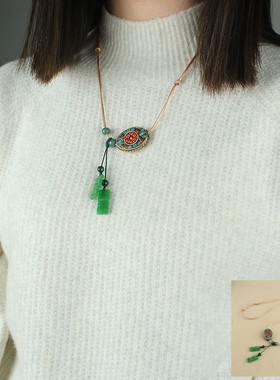 毛衣链长款秋冬挂坠民族风