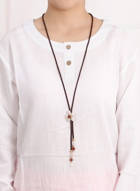 民族风长款装饰品挂件玉石吊坠