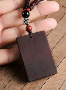 长款平安无事牌大气原创设计项链