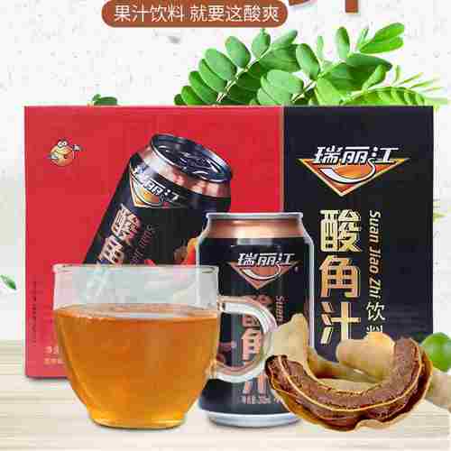 云南特产瑞丽江酸角汁饮料铝罐装