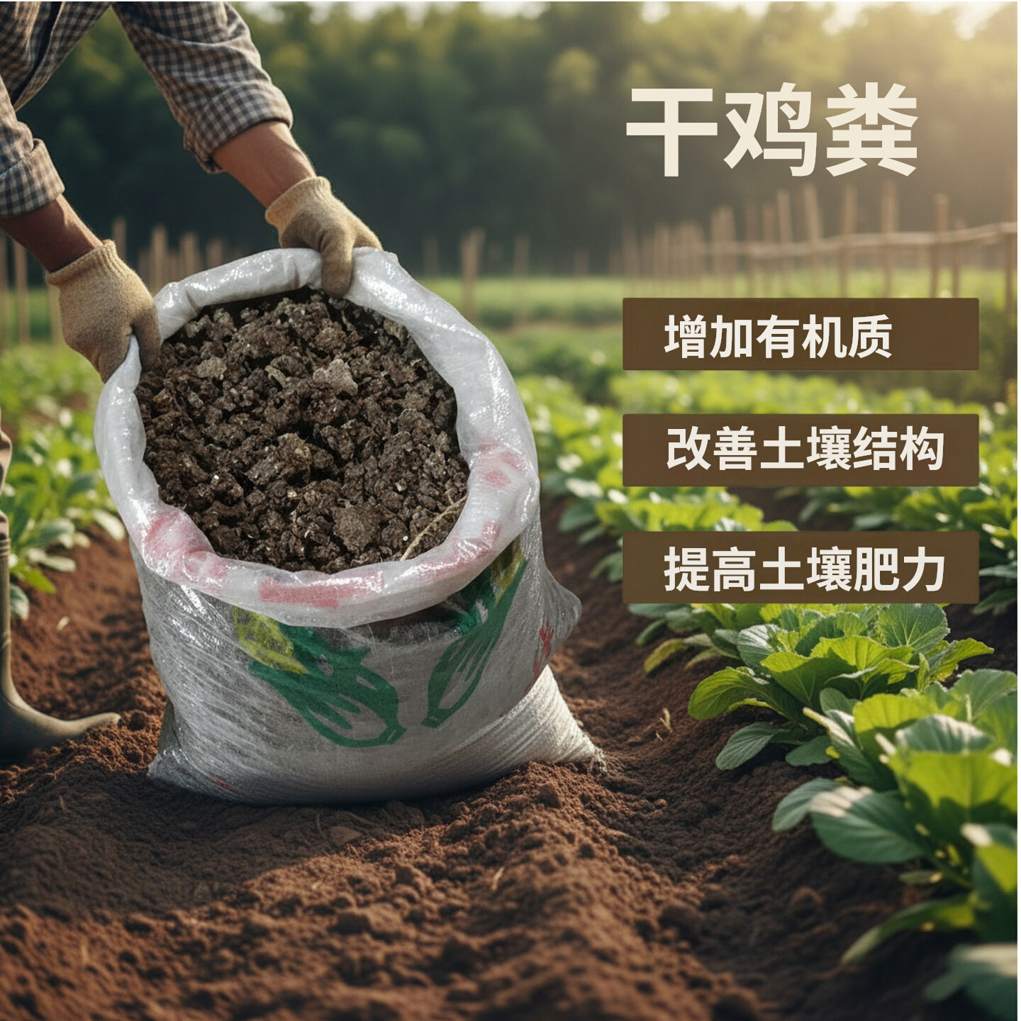 鸡粪纯干鸡粪肥种花种菜果树蔬菜专用无异味鸡屎有机肥农家肥包邮