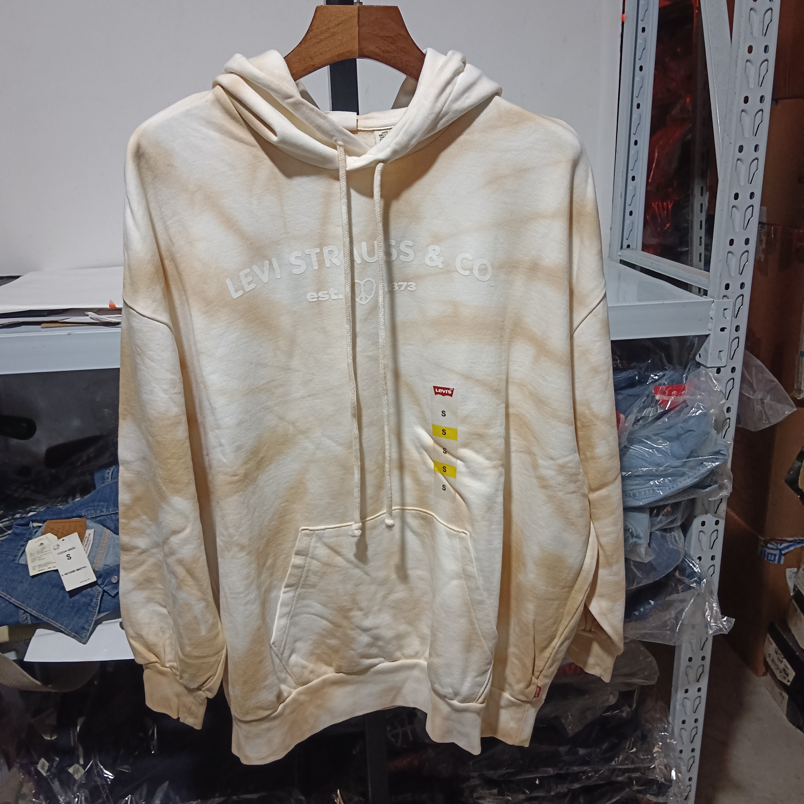 Levis李维斯 女士经典休闲百搭纯棉印花连帽长袖卫衣 A0801-0025