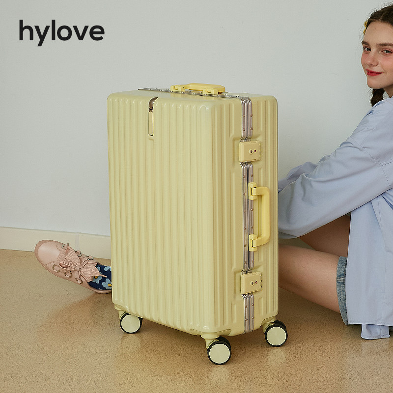 行李箱铝框款女日系20寸小型拉杆箱结实耐用24寸时尚高颜值旅行箱